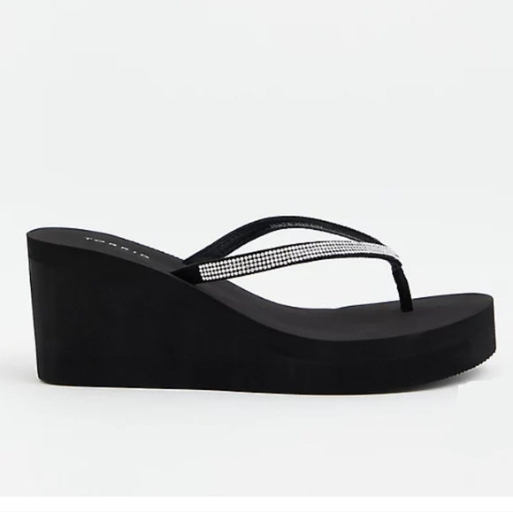 Torrid Rhinestone Wedge Sandal - Picture 3 of 5